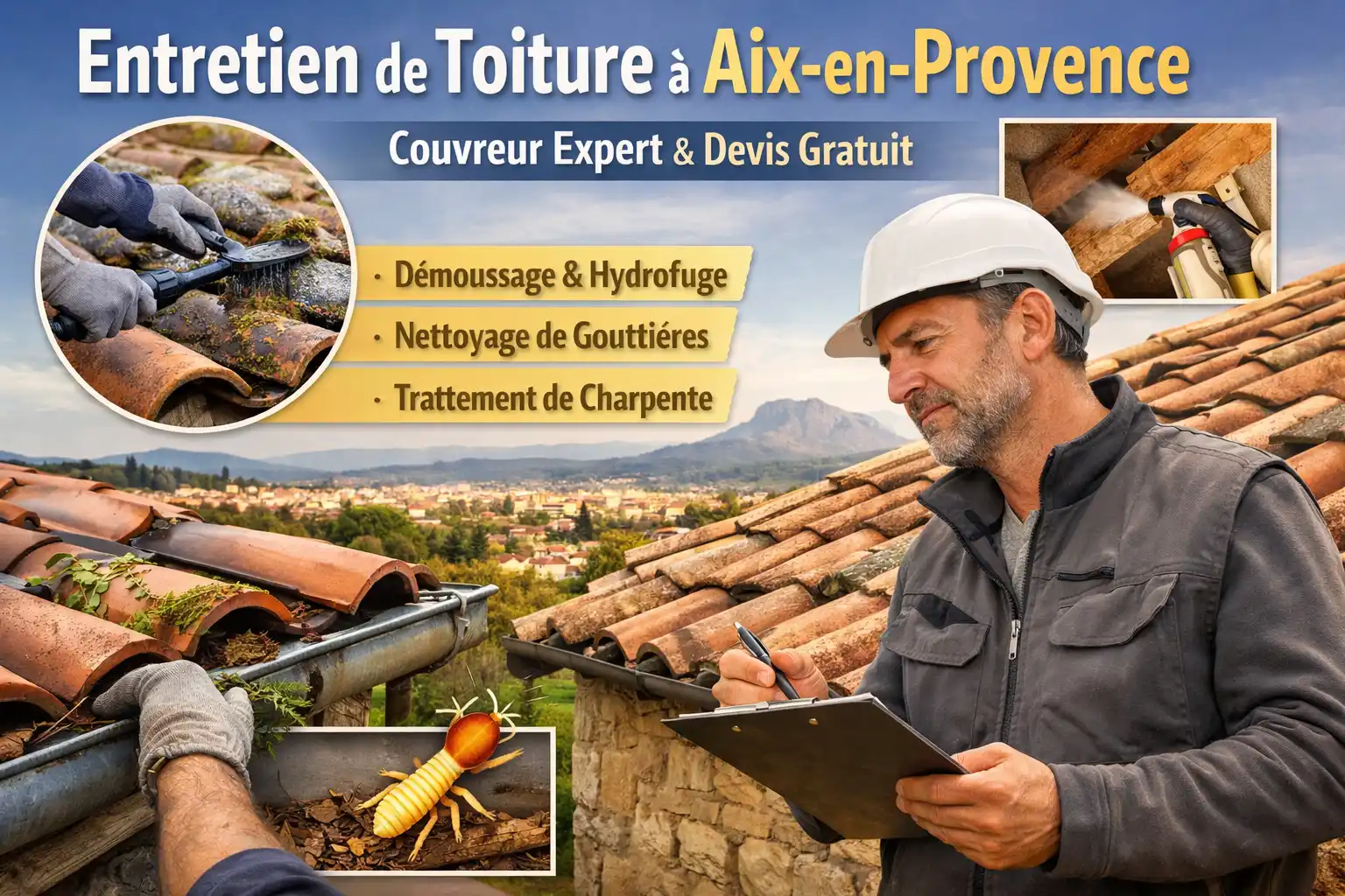 Nettoyage de toiture Aix en Provence | Devis Gratuit 1
